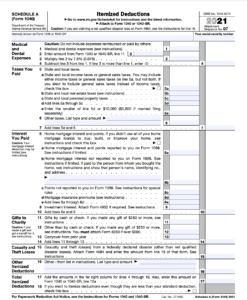 Itemized Deductions- schedule A